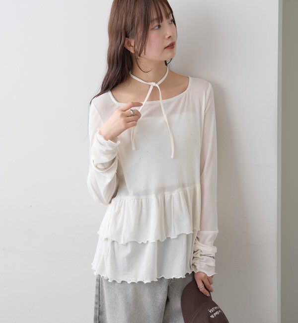  「ドットティアードプルオーバー」|Tシャツ・カットソー|