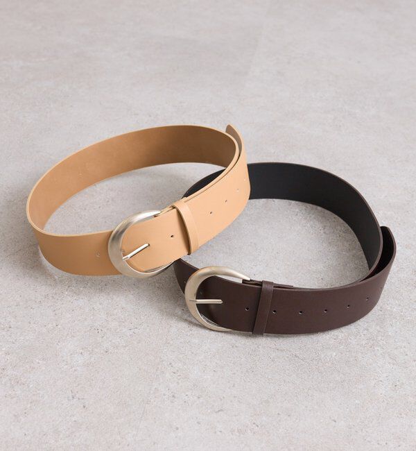  「ラウンドバックルワイドベルト」|ベルト|