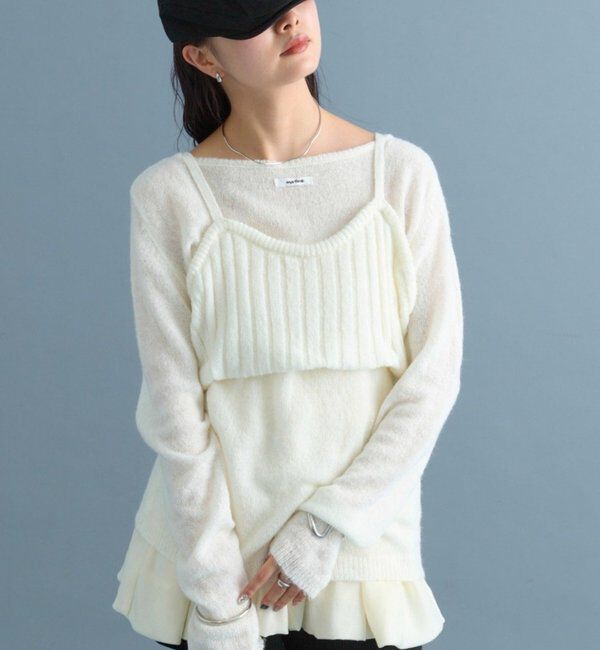  「シアーニットビスチェSET」|ニット・セーター|