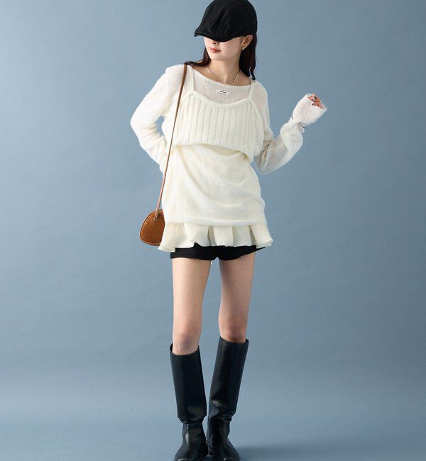  「シアーニットビスチェSET」|ニット・セーター|