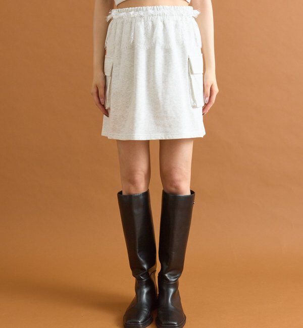  「ウエストレーススウェットミニスカート」|スカート|