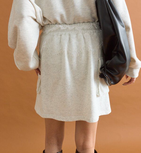  「ウエストレーススウェットミニスカート」|スカート|