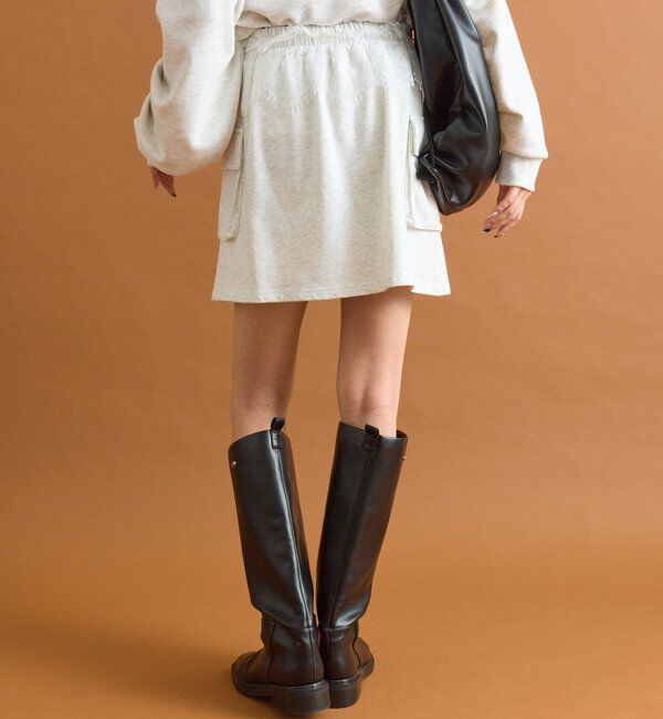 「ウエストレーススウェットミニスカート」|スカート|