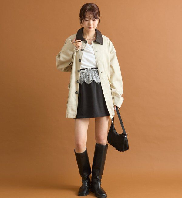  「ウエストレーススウェットミニスカート」|スカート|