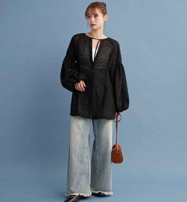  「【@akane__11.1】フリンジシェイプチュニック」|シャツ・ブラウス|