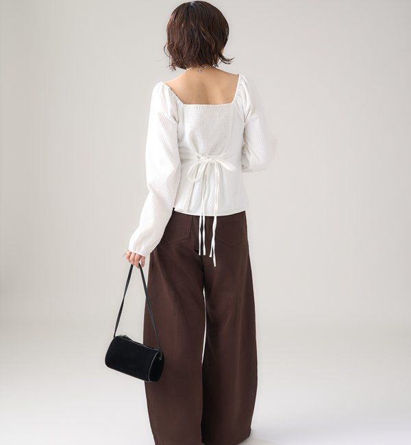  「長袖パフビスチェブラウス」|シャツ・ブラウス|