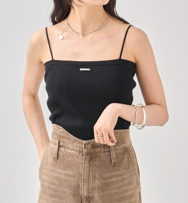  「パット付き ニットキャミソール」|キャミソール|