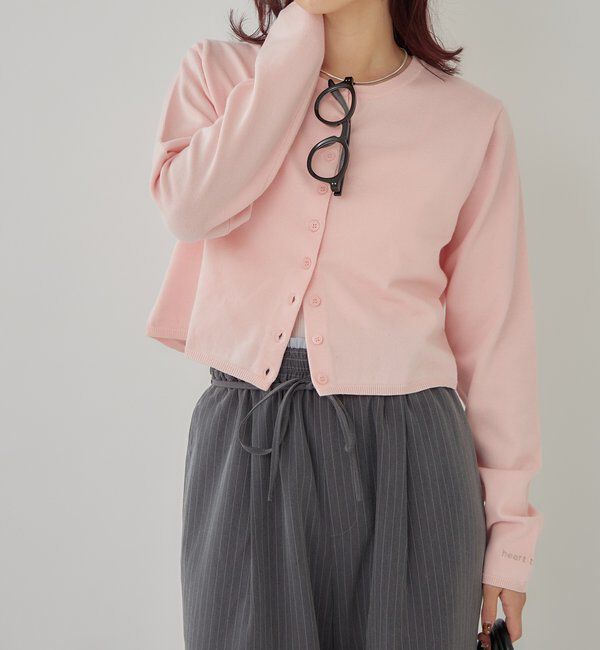  「チビボタン長袖カーディガン」|カーディガン|