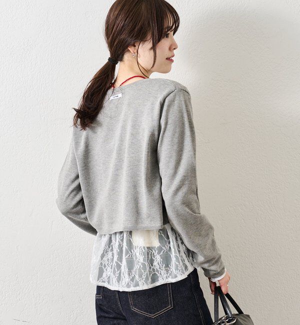  「チビボタン長袖カーディガン」|カーディガン|