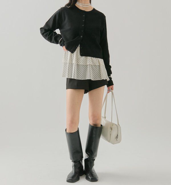  「チビボタン長袖カーディガン」|カーディガン|