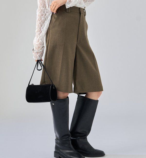  「ウールライクハーフパンツ」|チノ|