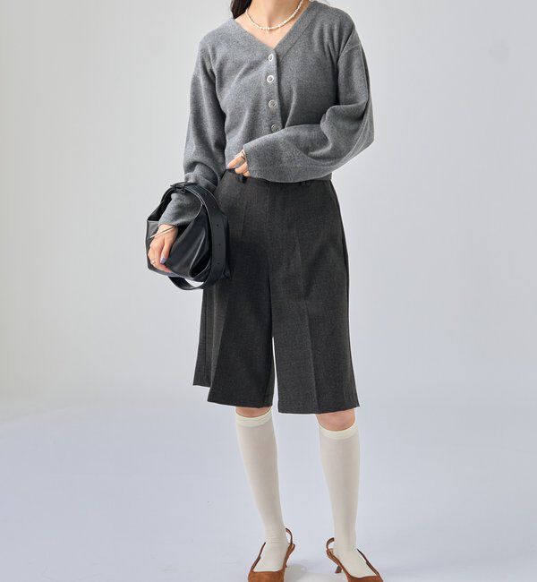 「ウールライクハーフパンツ」|チノ|