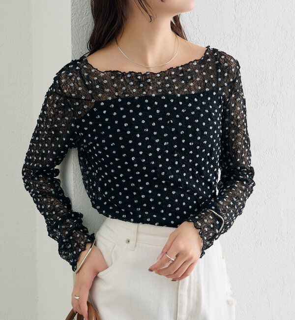  「ドットレースプルオーバー」|Tシャツ・カットソー|