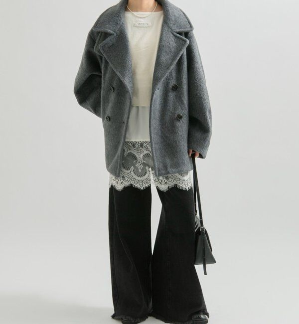  「ウール混 シャギーミドルコート」|その他|