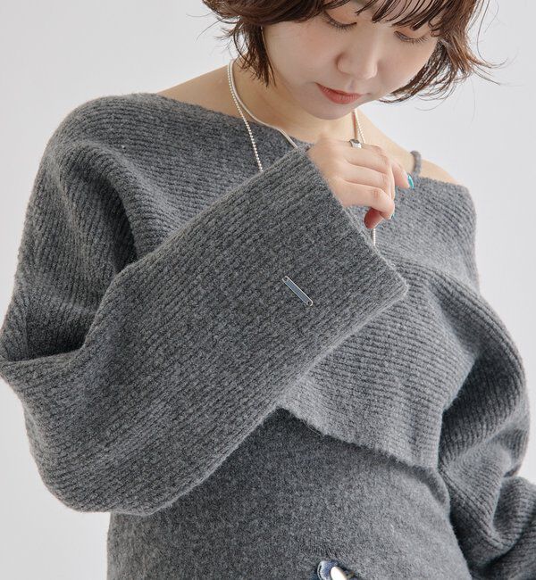  「クロスニットスリットキャミSET」|ニット・セーター|