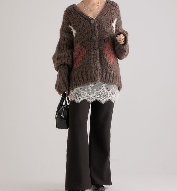  「ダイヤニットカーディガン」|カーディガン|