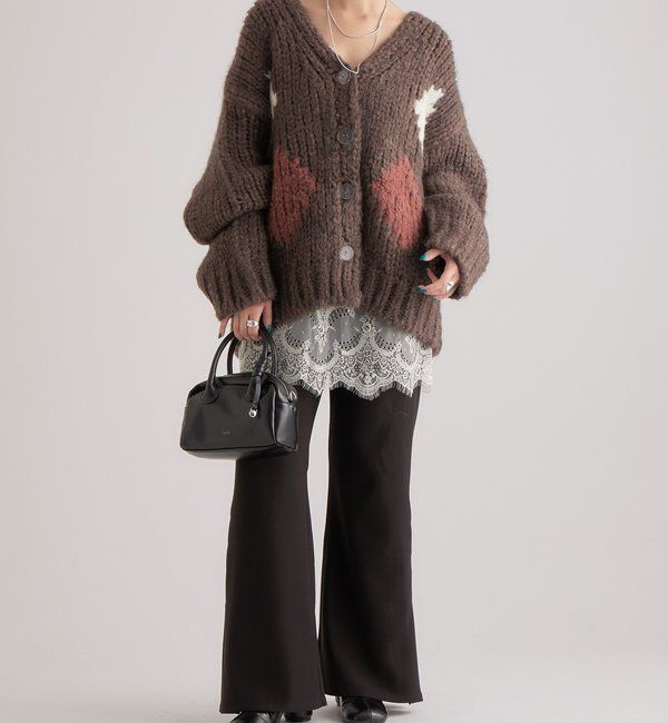  「ダイヤニットカーディガン」|カーディガン|