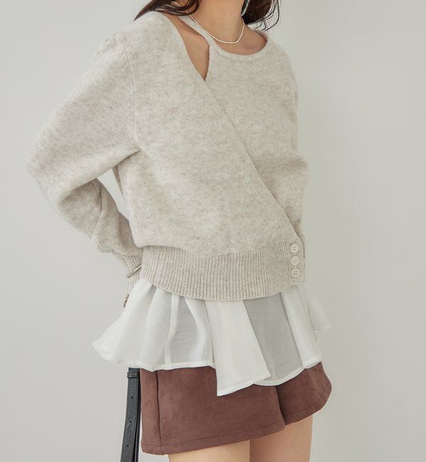  「ペプラムドッキングニット」|ニット・セーター|