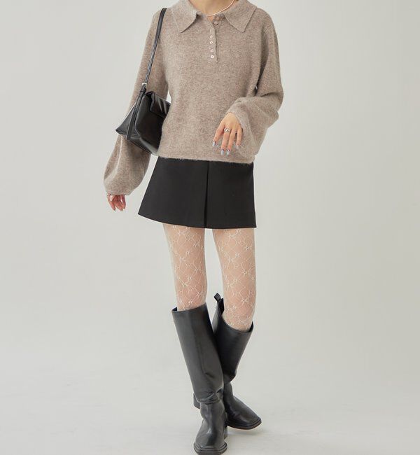  「襟付きロングスリーブニット」|ニット・セーター|