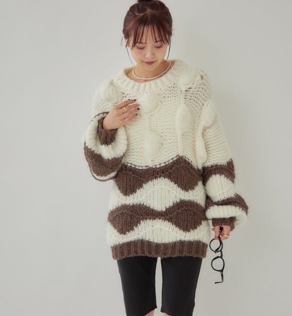  「ぽこぽこウェーブニット」|ニット・セーター|