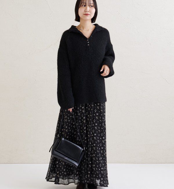  「シアーキャミSETワンピース」|ワンピース|ブラック