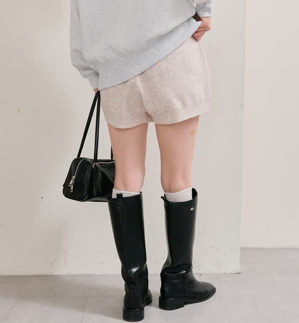  「プレート付きニットパンツ」|チノ|