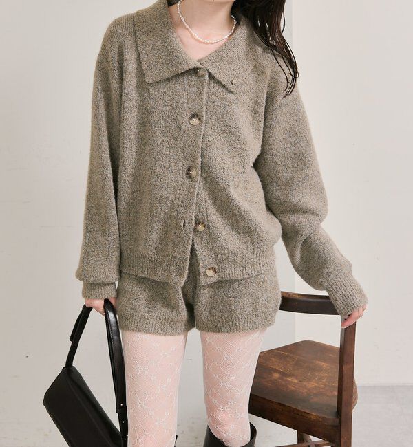  「プレート付きニットパンツ」|チノ|