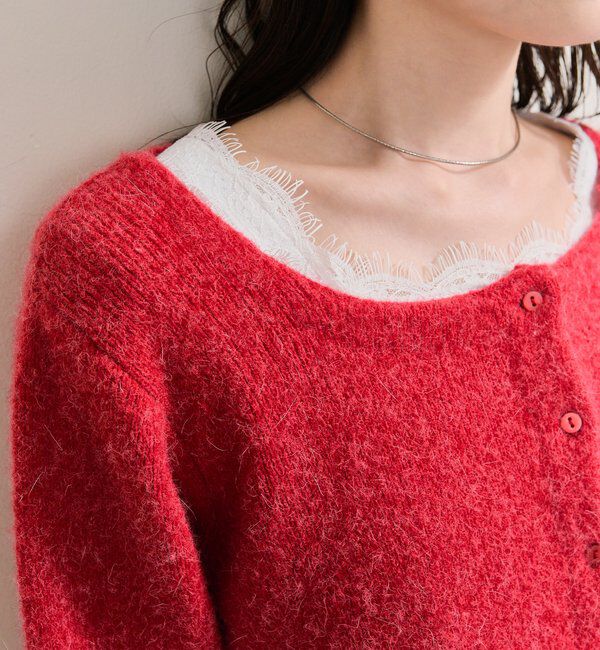  「スクエアネックレースロンT」|Tシャツ・カットソー|