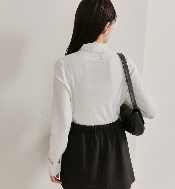  「プレート付きハイネックニット」|ニット・セーター|