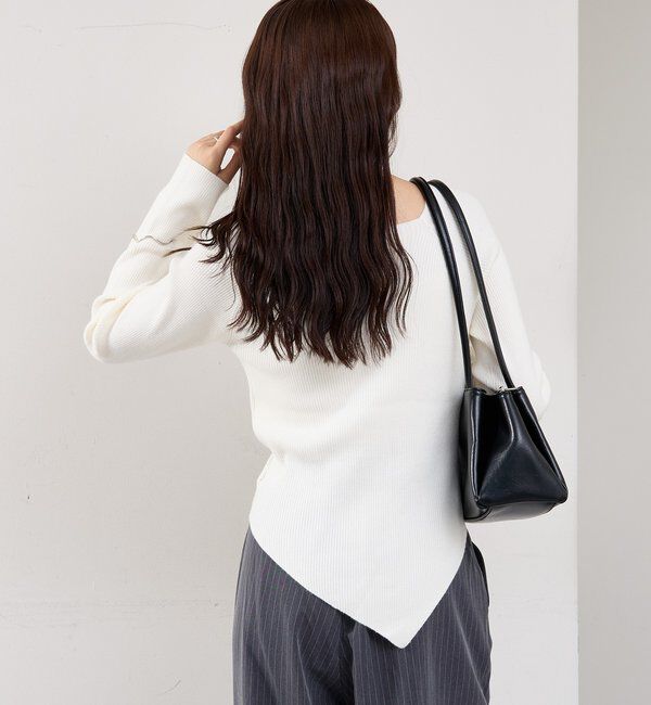  「スクエアネックリブニット」|ニット・セーター|