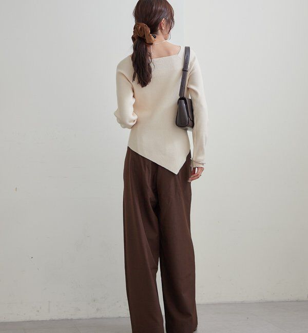  「スクエアネックリブニット」|ニット・セーター|