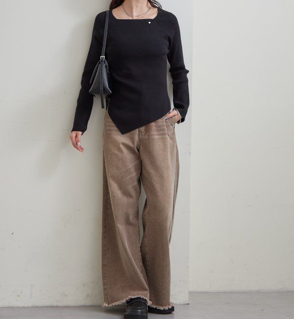  「スクエアネックリブニット」|ニット・セーター|