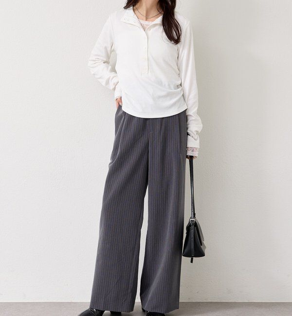  「リブヘンリーネックプルオーバー」|Tシャツ・カットソー|