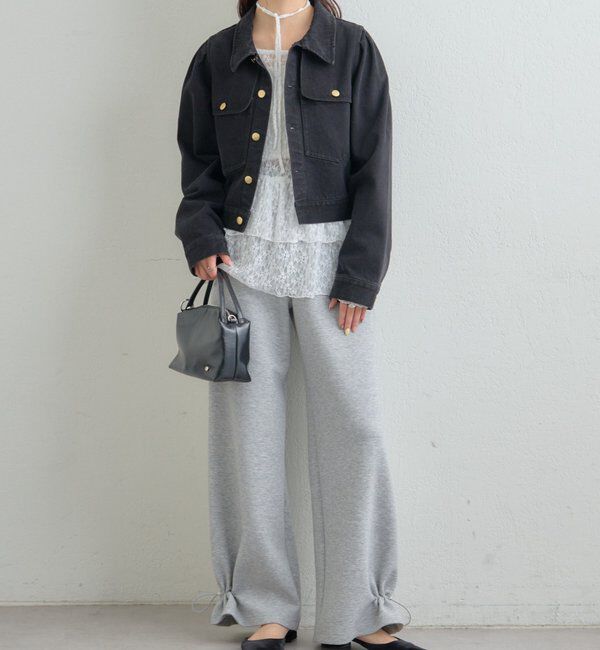  「裾ドロストスウェットパンツ」|チノ|