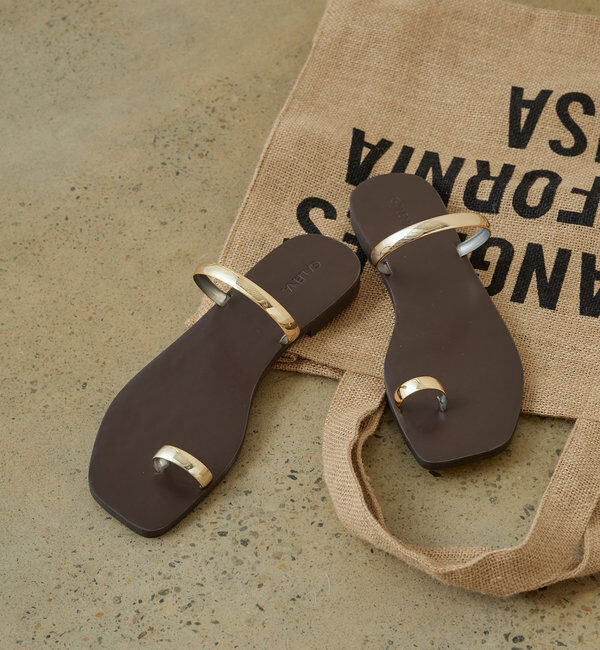  「【GALENA/ガレナ】スクエアラバーサンダル」|ロングブーツ|ゴールド