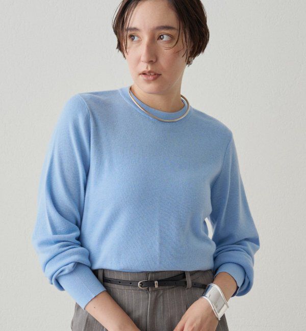  「ウールカシミヤクルーニット」|ニット・セーター|
