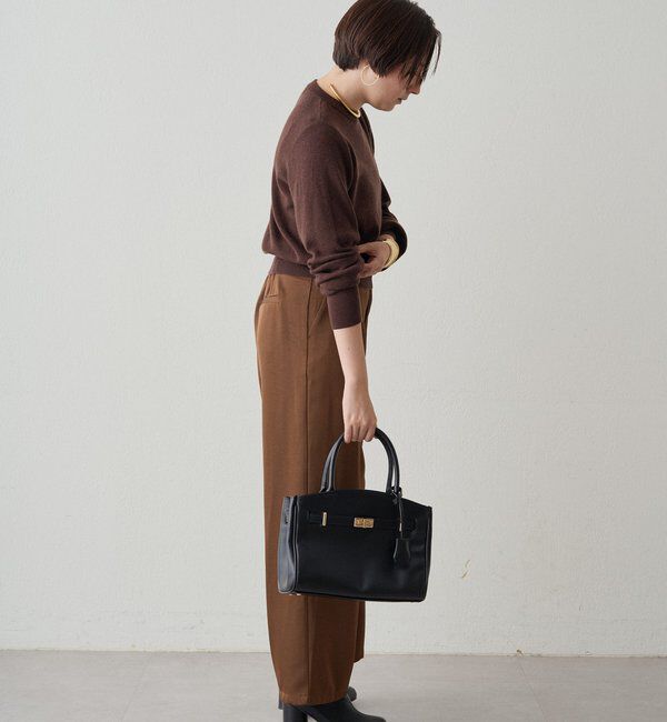  「ワイドベルトサテンパンツ 2nd」|チノ|