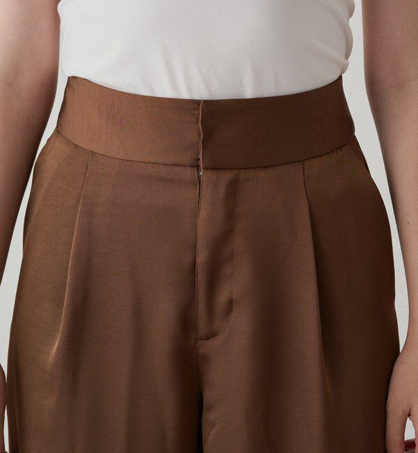  「ワイドベルトサテンパンツ 2nd」|チノ|