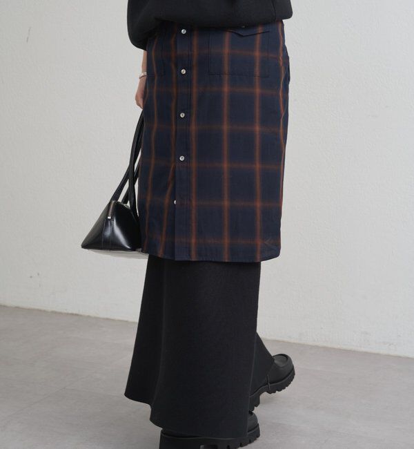  「【@_shirabe.s_コラボ】スウェットライクマーメイドニットスカート」|スカート|