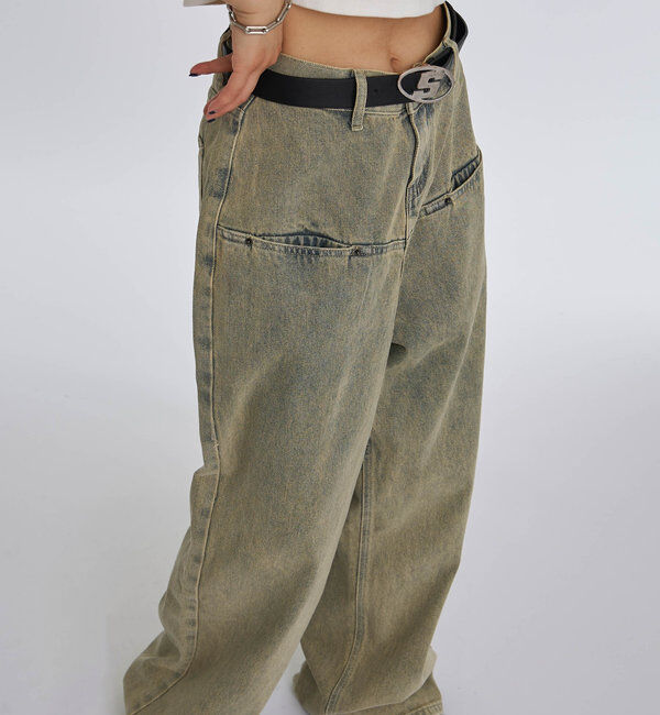  「SLASH POCKET BLAST WIDE DENIM」|デニム|