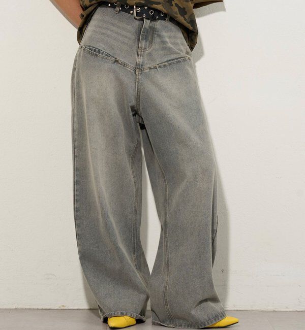  「SLASH POCKET BLAST WIDE DENIM」|デニム|