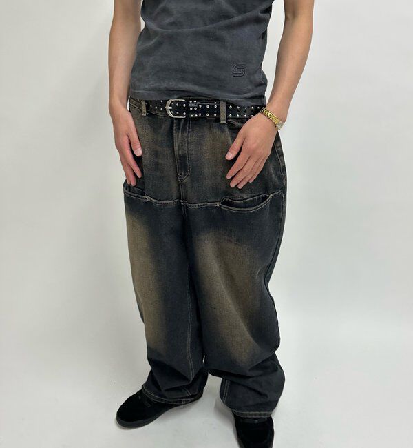  「SLASH POCKET BLAST WIDE DENIM」|デニム|