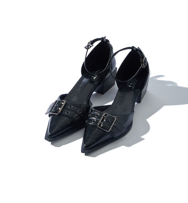  「【HiNT】 BELT STRAP MULE PUMPS」|パンプス|