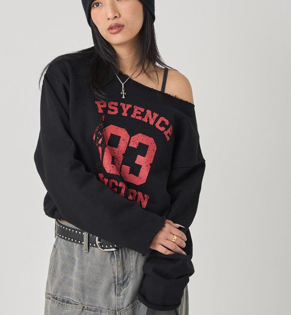  「ELLIOTT NUMBERIHG ONE-SHOULDERSWEATSHIRT」|Tシャツ・カットソー|