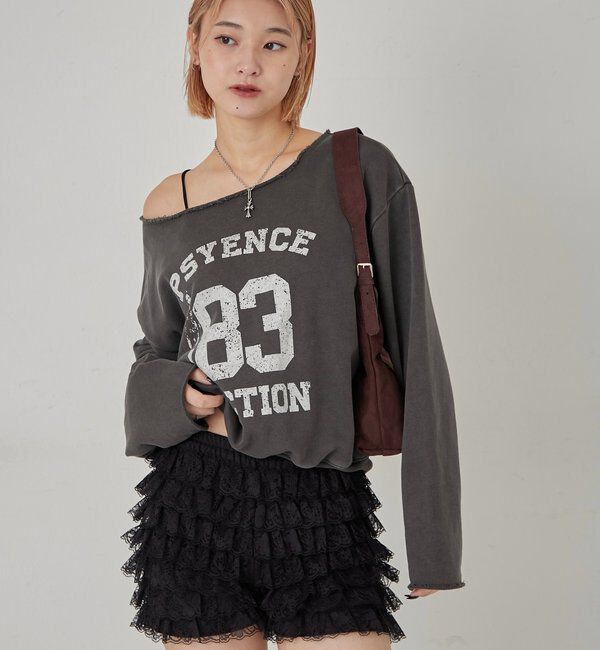  「ELLIOTT NUMBERIHG ONE-SHOULDERSWEATSHIRT」|Tシャツ・カットソー|