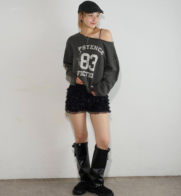  「ELLIOTT NUMBERIHG ONE-SHOULDERSWEATSHIRT」|Tシャツ・カットソー|