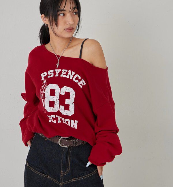  「ELLIOTT NUMBERIHG ONE-SHOULDERSWEATSHIRT」|Tシャツ・カットソー|