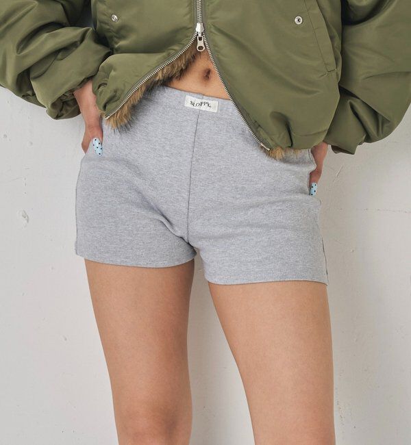  「【SLOPPY】 RIBBED SHORTS/リブショートパンツ」|チノ|