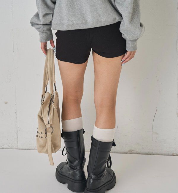  「【SLOPPY】 RIBBED SHORTS/リブショートパンツ」|チノ|