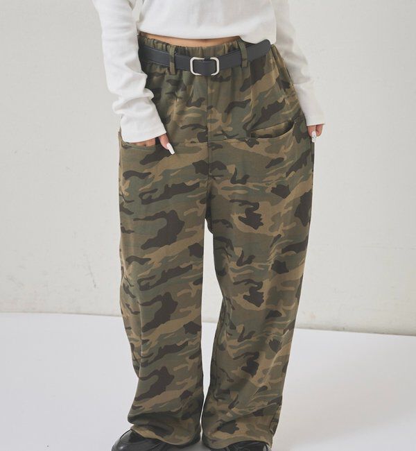  「【低身長・高身長対応】SLASH POCKET SWEAT EASY PANTS」|チノ|